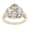 9ct Yellow Gold Cubic Zirconia Floral Ring