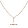 9ct Rose Gold T-Bar Curb Chain 16"