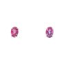9ct White Gold Pink Topaz Stud Earrings