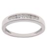 9ct White Gold 0.20ct Brilliant Cut Diamond Half Eternity Ring