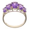 9ct Yellow Gold Amethyst Five Stone Ring