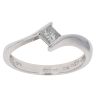 9ct White Gold 0.25ct Princess Cut Diamond Solitaire Ring