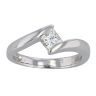 Platinum 0.36ct Princess Cut Diamond Solitaire Ring