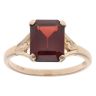 9ct Yellow Gold Red Gemstone Single Stone Ring