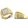 9ct Yellow Gold Gents Cubic Zirconia Ring