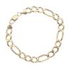9ct Yellow Gold Figaro Bracelet 8.5"