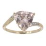 9ct Yellow Gold Pink Gemstone And Cubic Zirconia Ring