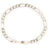 9ct Yellow Gold Figaro Bracelet 8"