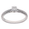 9ct White Gold 0.33ct Brilliant Cut Diamond Solitaire Ring