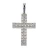 9ct White Gold 1.50cts Diamond Cross Pendant