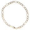 9ct Yellow Gold Figaro Bracelet 7.5"