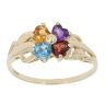 9ct Yellow Gold Multi-Gemstone Cluster Ring