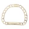 9ct Yellow Gold Patterned ID Bracelet 8.5"