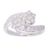 9ct White Gold 1.00ct Diamond Double Cluster Ring