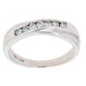 9ct White Gold 0.20ct Diamond Crossover Ring