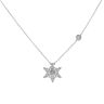 Silver Cubic Zirconia Snowflake Pendant and Chain 18" by Icesia