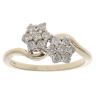 9ct Yellow Gold 0.55ct Brilliant Cut Diamond Double Cluster Ring