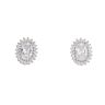 Silver Cubic Zirconia Cluster Stud Earrings by Icesia