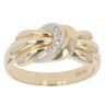 9ct Yellow Gold 0.02ct Diamond Crossover Ring