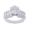 Platinum 3.66ct Baguette And Brilliant Cut Diamond Solitaire Ring