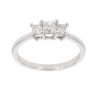 18ct White Gold 0.50ct Princess Cut Diamond Trilogy Ring