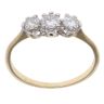 18ct Yellow Gold 0.55ct Transitional Cut Diamond Trilogy Ring