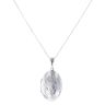 Silver Patterned Locket and Chain 18" By Icesia