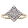 9ct Yellow Gold 0.25ct Brilliant Cut Diamond Cluster Ring