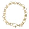 9ct Yellow Gold Patterned Belcher Bracelet 10.5"