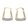 9ct Yellow Gold Crystal Handbag Earrings