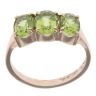9ct Yellow Gold Three Stone Peridot Ring
