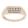 9ct Yellow Gold 0.10ct Diamond Five Stone Signet Ring