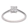 18ct White Gold 0.25ct Princess Cut Diamond Cluster Ring