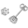 18 Carat White Gold 1.00ct 6 Claw Diamond Solitaire Stud Earrings