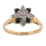 18ct Yellow Gold 0.05ct Diamond And Sapphire Cluster Ring