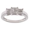 18ct White Gold 0.50ct Princess Cut Diamond Cluster Ring