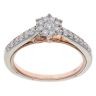 9ct White And Rose Gold 0.50ct Brilliant Cut Diamonds Disney Snow White Bow Cluster Ring