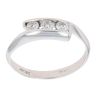 18ct White Gold 0.30ct Diamond Trilogy Ring
