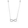Sterling Silver Infinity Bezel Cubic Zirconia Necklace