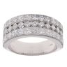 18ct White Gold 3.50ct Princess Cut Diamond Three Row Ring