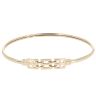 9ct Yellow Gold Square Fancy Hinged Bangle