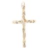 9ct Yellow Gold Twist Pattern Crucifix Pendant