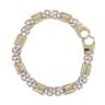 9ct Yellow And White Gold Fancy Bracelet 7.5"