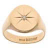 9ct Yellow Gold 0.05ct Diamond Signet Ring