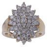 9ct Yellow Gold 0.85ct Brilliant Cut Diamond Cluster Ring