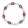 18ct White Gold Ruby Butterfly Fancy Bracelet 7.5"