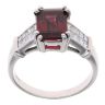 18ct White Gold 0.50ct Diamond and Garnet Ring