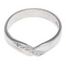 9ct White Gold 0.05ct Diamond Wishbone Ring