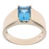 9ct Yellow Gold Blue Topaz Stone Set Ring