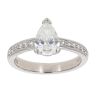 Platinum 1.10ct Pear Cut Diamond Solitaire Ring